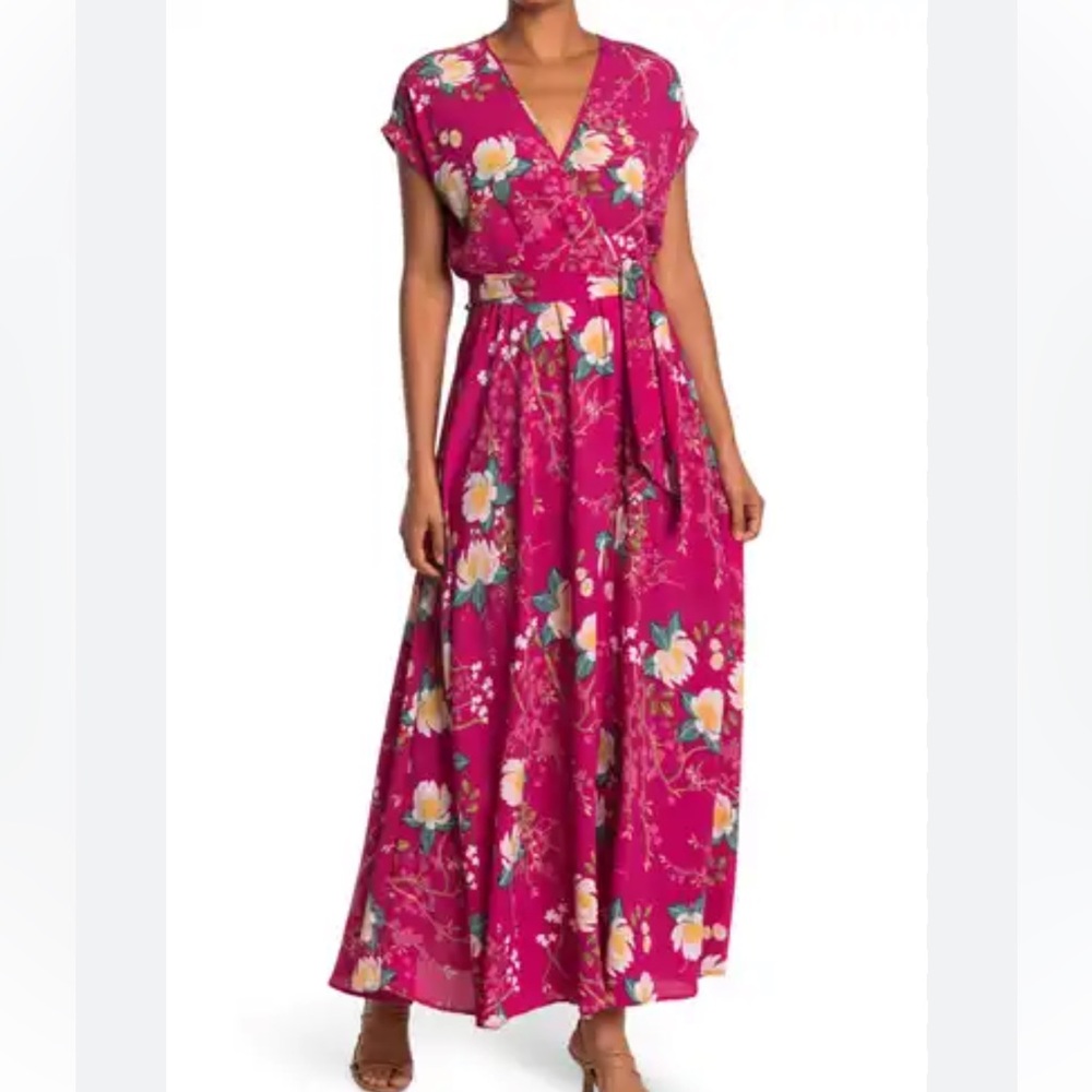 Meghan LA Fuchsia Floral Maxi Dress